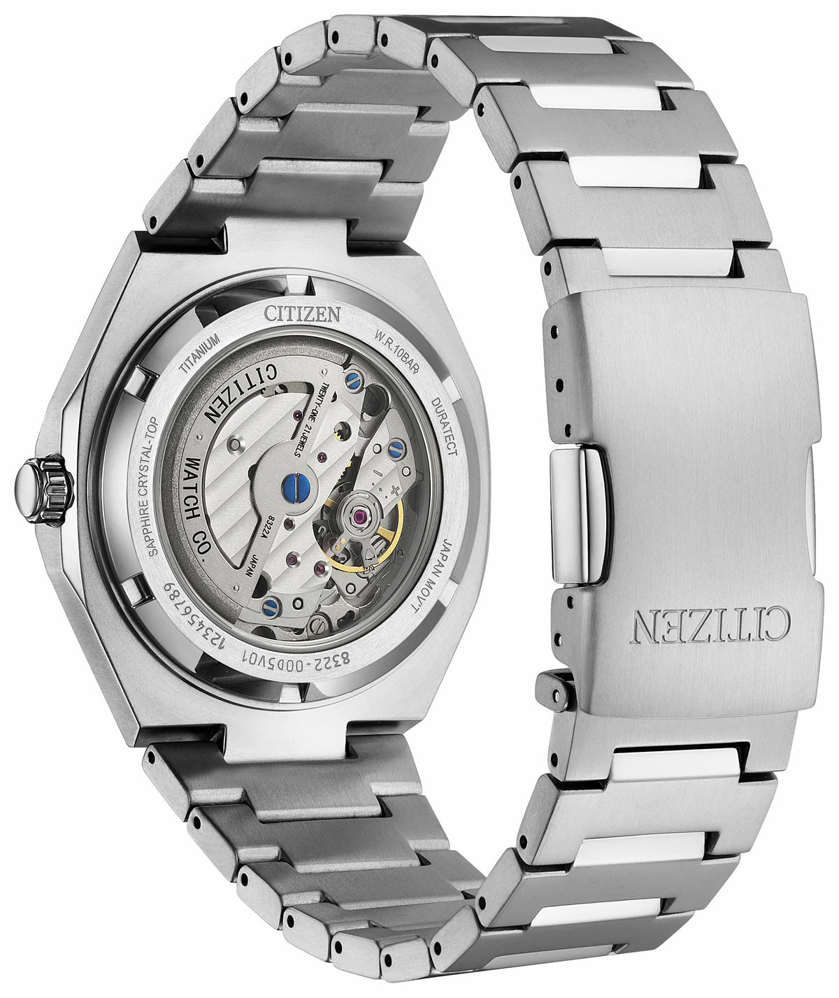Zenshin 60 Mechanical Blue Dial Super Titanium Bracelet NK5020-58M