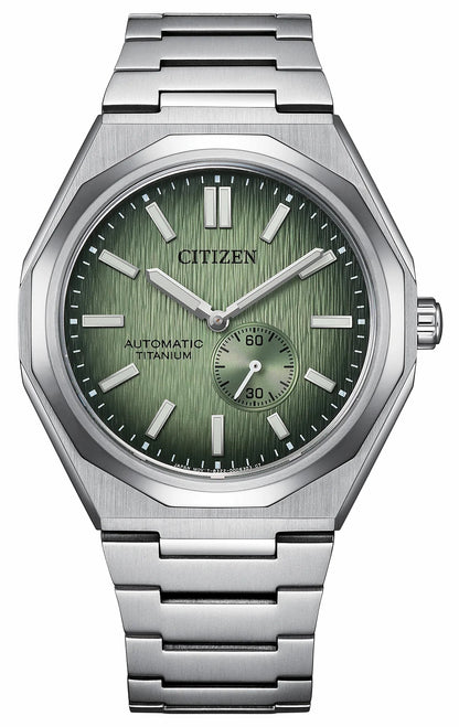 Zenshin 60 Mechanical Green Dial Super Titanium Bracelet NK5020-58X