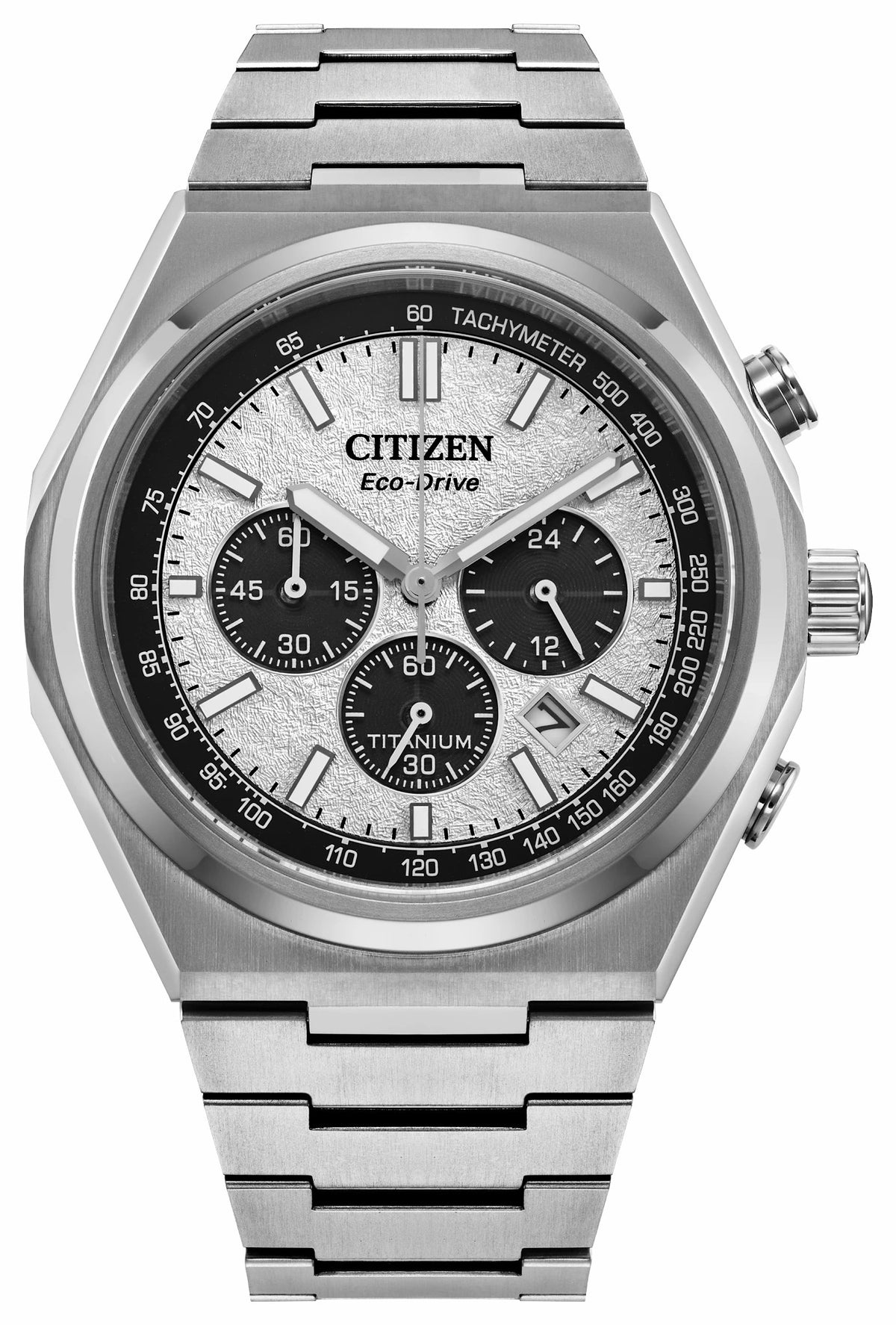 Zenshin Chrono Silver-Tone Dial Super Titanium Bracelet CA4610-85A