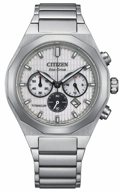 Zenshin Senkei White Dial Super Titanium Bracelet CA4690-51A