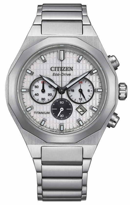 Zenshin Senkei White Dial Super Titanium Bracelet CA4690-51A