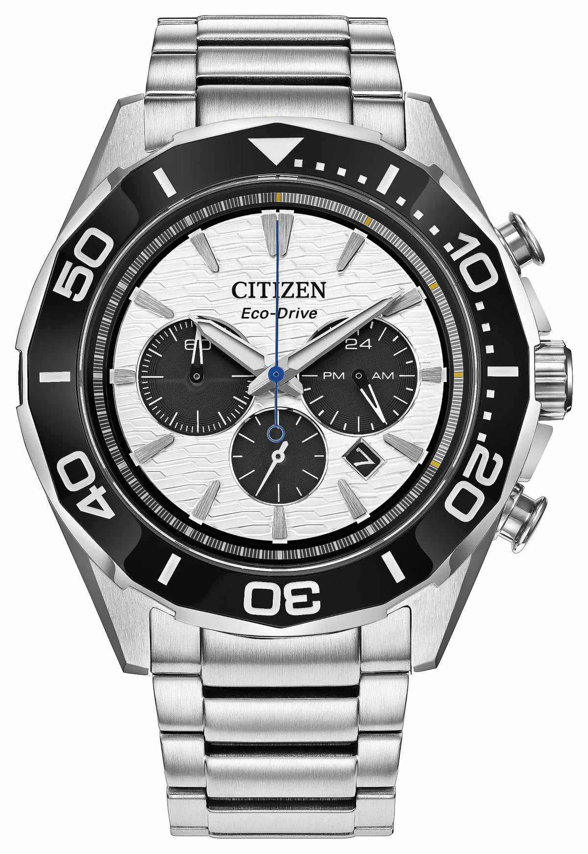 Endeavor Chrono White Dial Stainless Steel Bracelet CA4730-59A