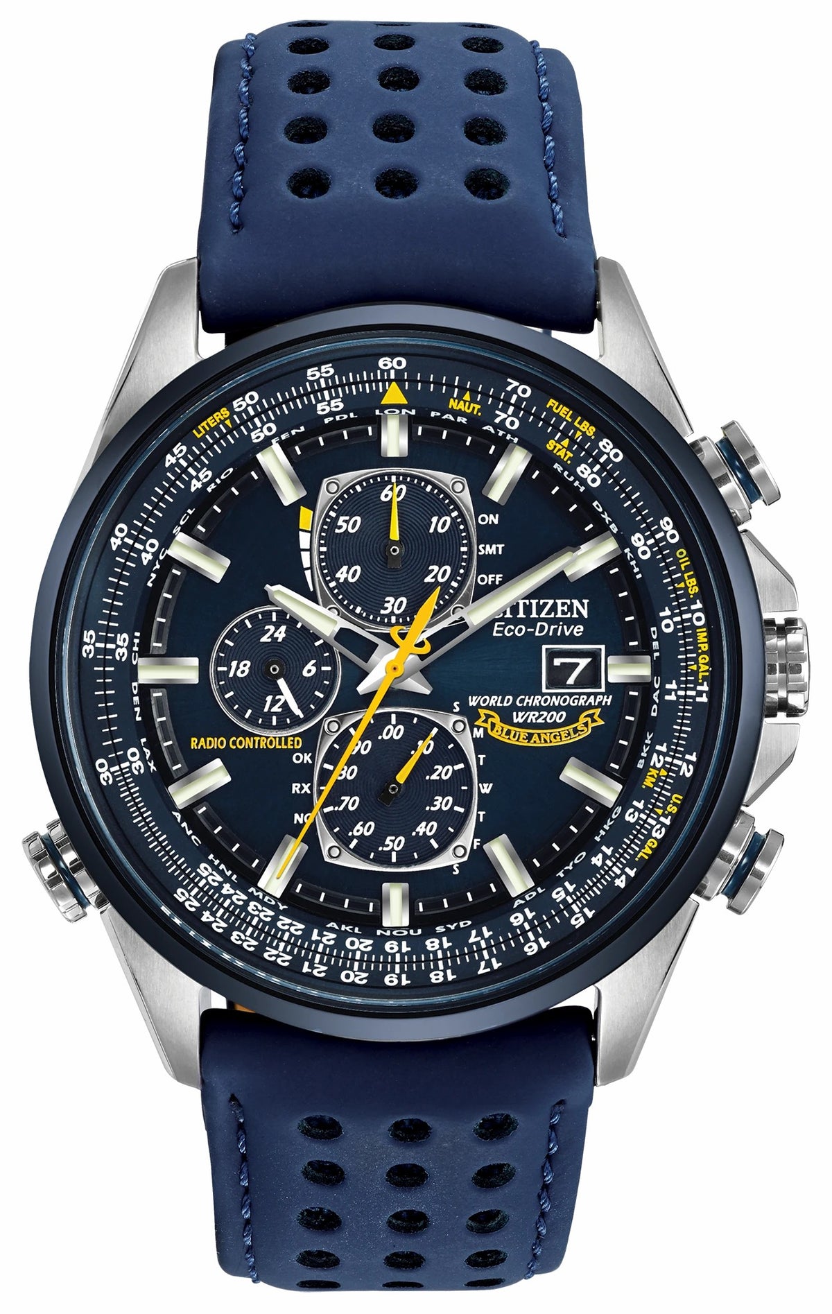 World Chronograph A-T - Men's Eco-Drive AT8020-03L Blue Watch