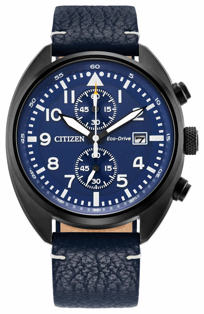 Sport Casual Blue Dial Leather Strap CA7048-08L