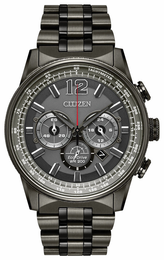Nighthawk - Men's Eco-Drive CA4377-53H Chronograph Watch