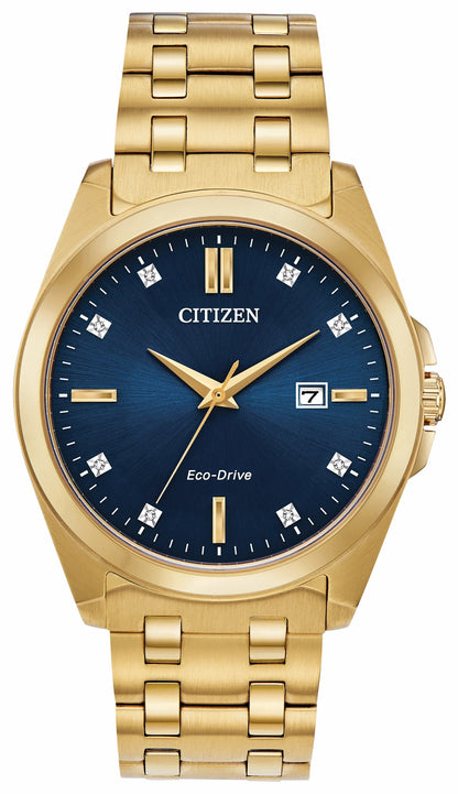 Citizen Peyten Eco-Drive Blue Dial Gold Stainless Steel Watch