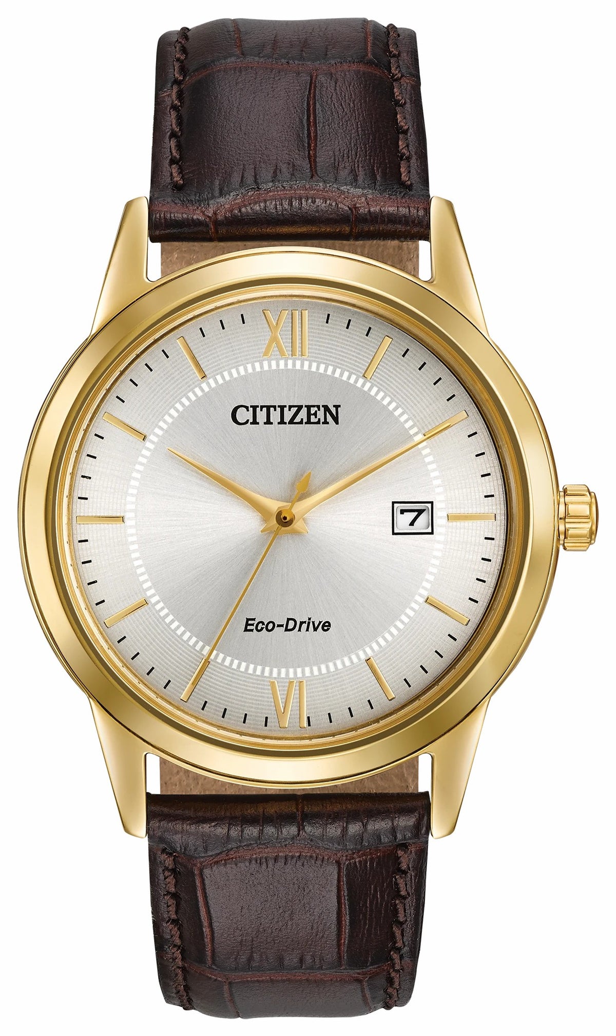 Corso - Men's Eco-Drive AW1232-04A Dark Brown Strap Watch