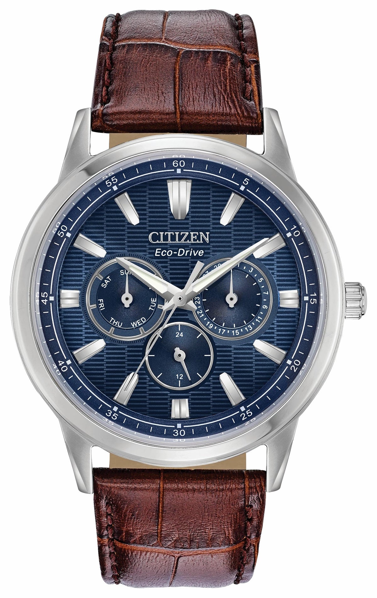 Corso - Men's Eco-Drive BU2070-12L Leather Strap Watch