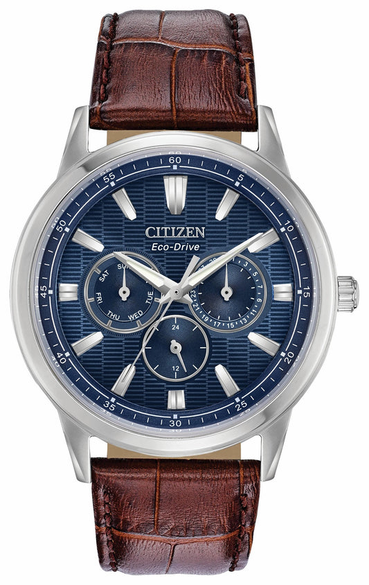 Corso - Men's Eco-Drive BU2070-12L Leather Strap Watch