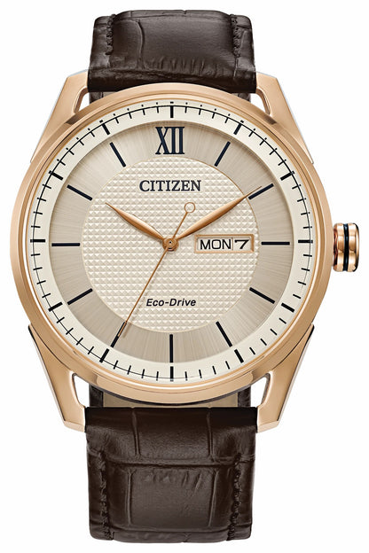 Classic Ivory Dial Leather Strap AW0082-01A