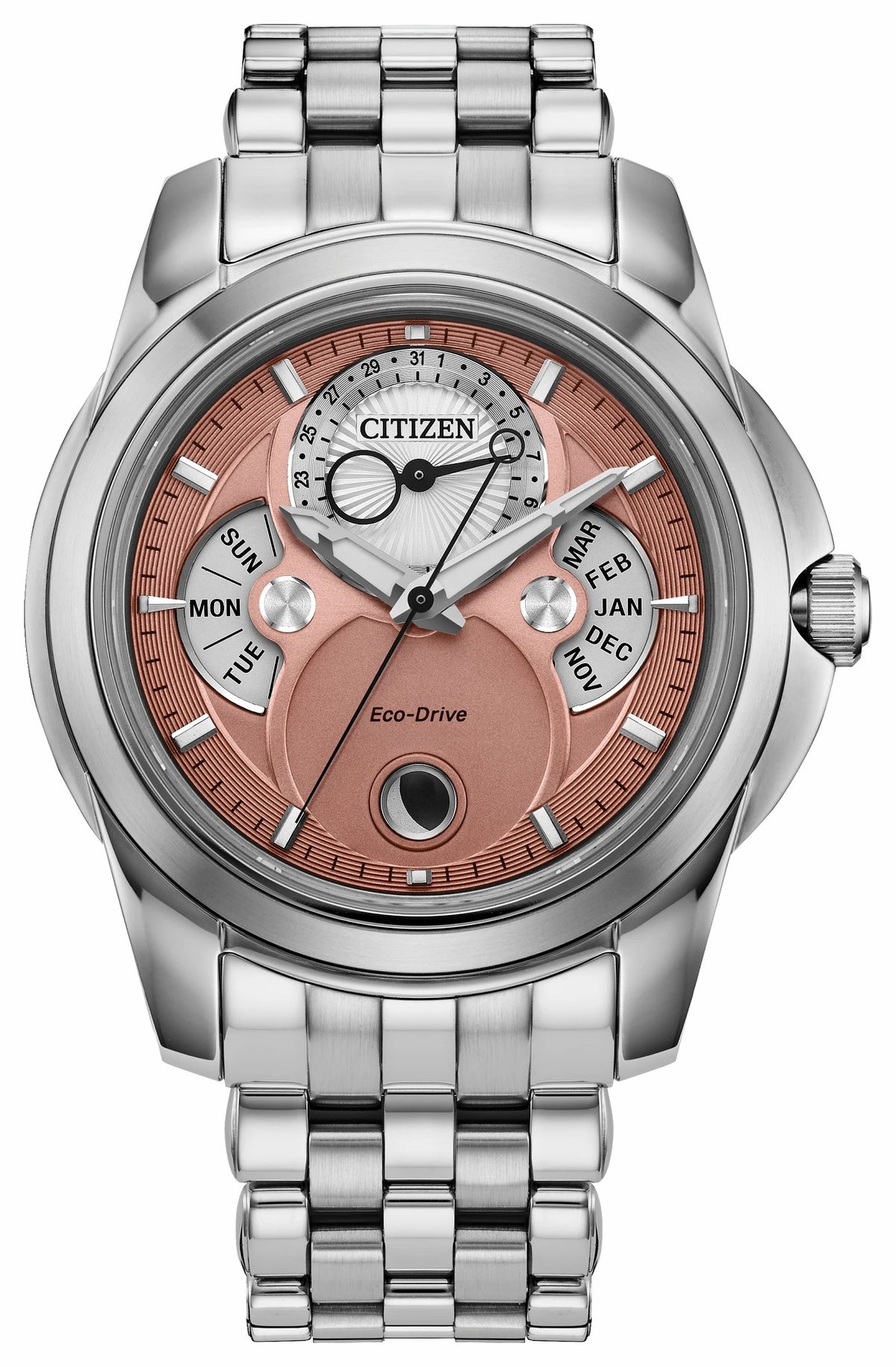 Calendrier Salmon Dial Stainless Steel Bracelet BU0080-52X