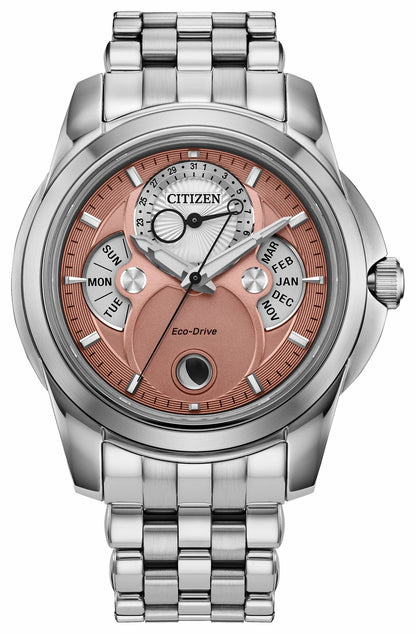 Calendrier Salmon Dial Stainless Steel Bracelet BU0080-52X