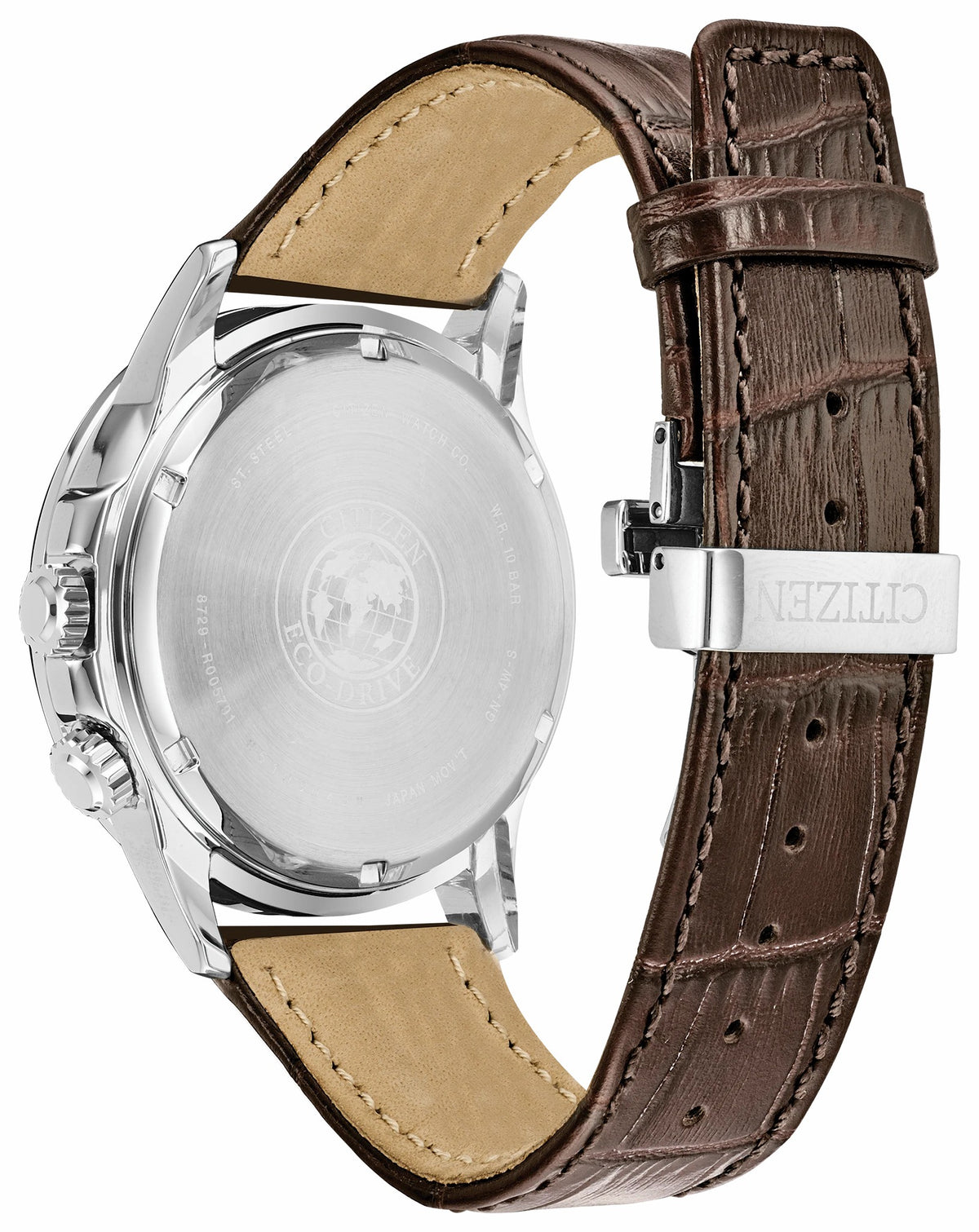 Calendrier - Men's Eco-Drive BU2020-29X Brown Leather Watch