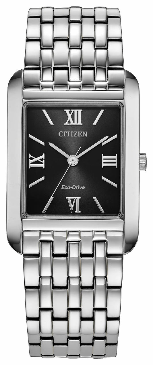 Addysen Black Dial Stainless Steel Bracelet BJ6570-50E