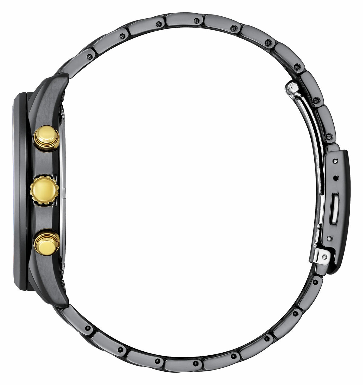 Classic LIGHT in BLACK Black Dial Stainless Steel Bracelet AT2576-68E