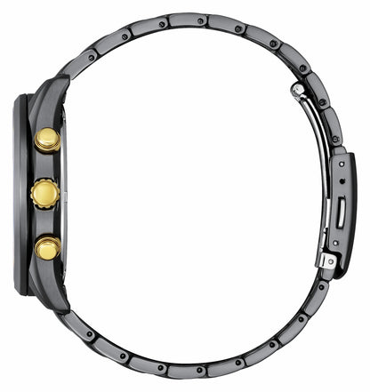 Classic LIGHT in BLACK Black Dial Stainless Steel Bracelet AT2576-68E