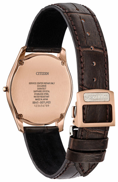 Eco-Drive One White Dial Crocodile Strap AQ5024-07A