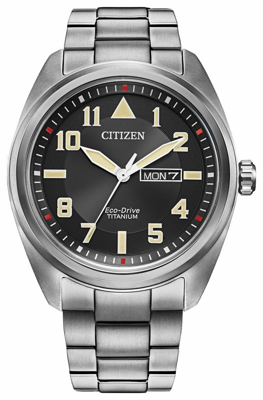 Garrison Black Dial Super Titanium Bracelet BM8560-53E