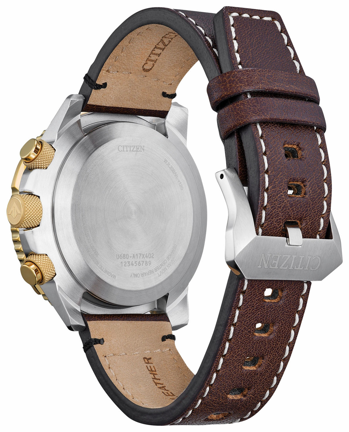 Promaster Skyhawk A-T Gray Dial Leather Strap JY8084-09H