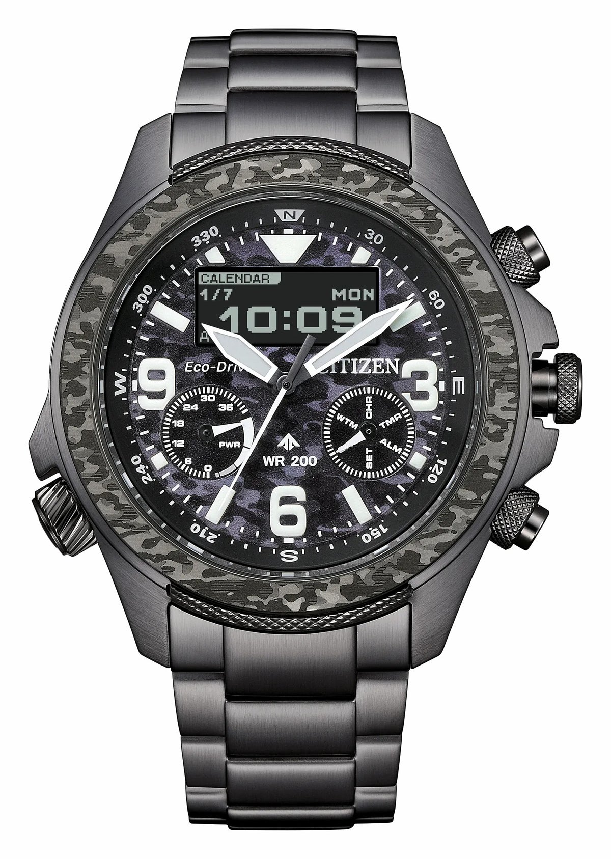 Promaster Land U822 Black Dial Stainless Steel Bracelet JV1008-63E