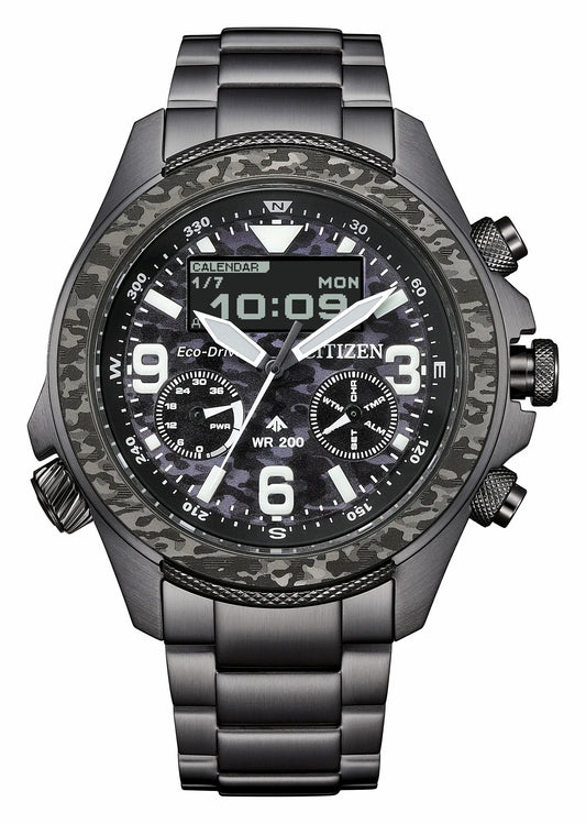 Promaster Land U822 Black Dial Stainless Steel Bracelet JV1008-63E
