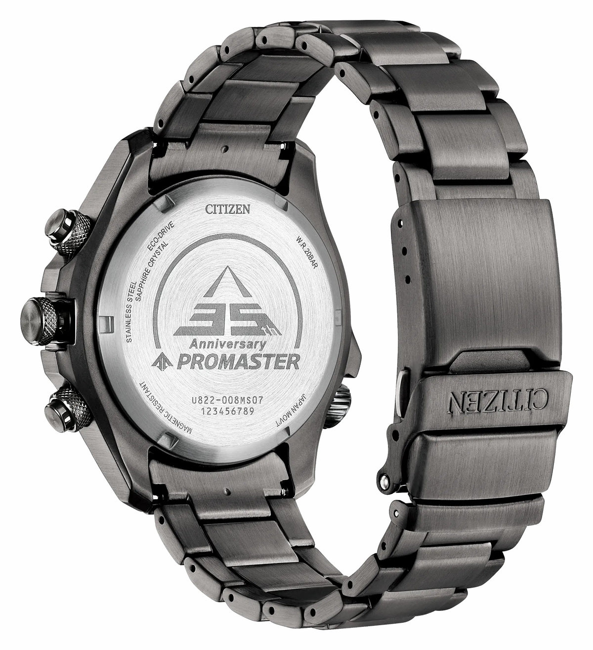Promaster Land U822 Black Dial Stainless Steel Bracelet JV1008-63E