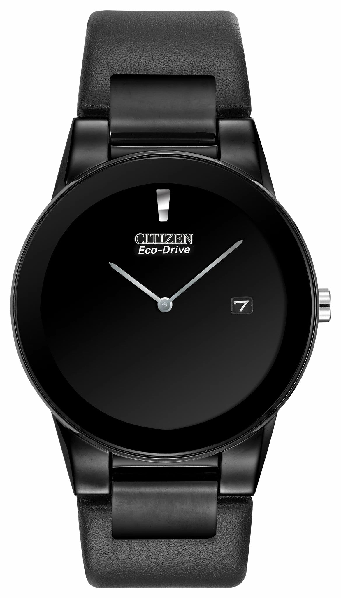 Axiom - Men's Black Dial AU1065-07E Black Leather Band Watch