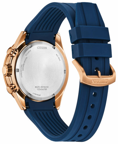 Endeavor Chrono Blue Dial Polyurethane Strap CA4733-00L