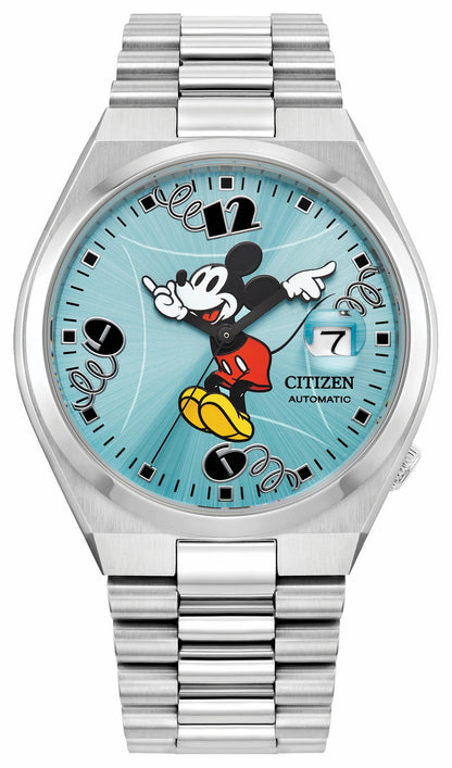 TSUYOSA Mickey Mouse Blue Dial Stainless Steel Bracelet NJ0156-50L
