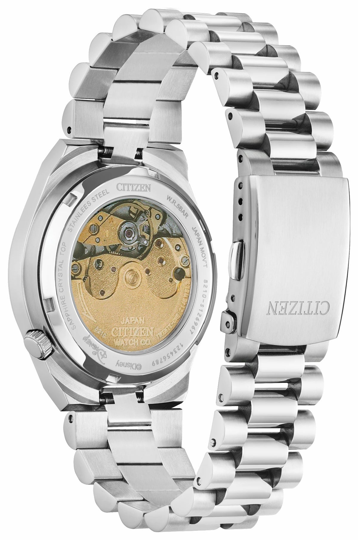 TSUYOSA Mickey Mouse Blue Dial Stainless Steel Bracelet NJ0156-50L