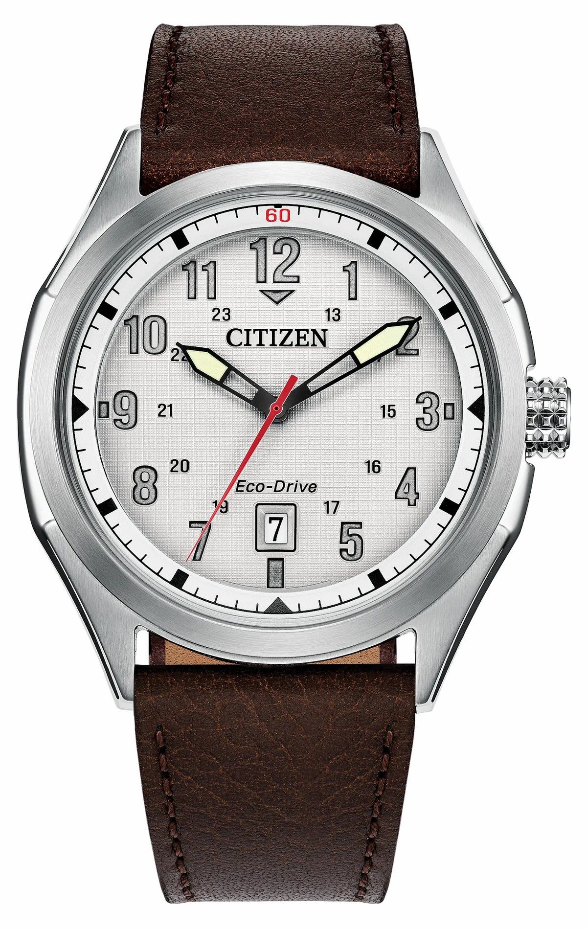Terra Force Silver-Tone Dial Leather Strap AW1890-19B
