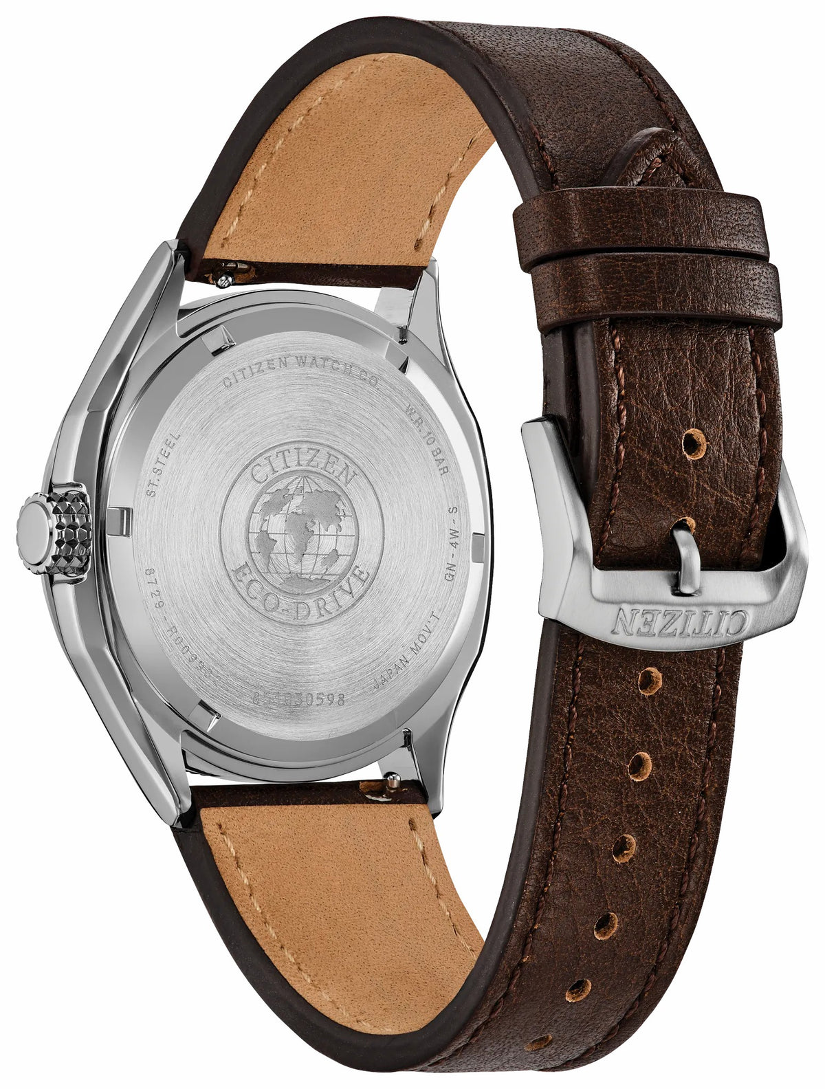 Terra Force Silver-Tone Dial Leather Strap AW1890-19B