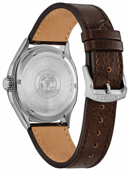 Terra Force Silver-Tone Dial Leather Strap AW1890-19B