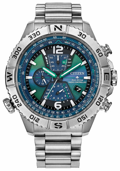 Promaster Navihawk A-T Blue Dial Stainless Steel Bracelet AT8220-55W