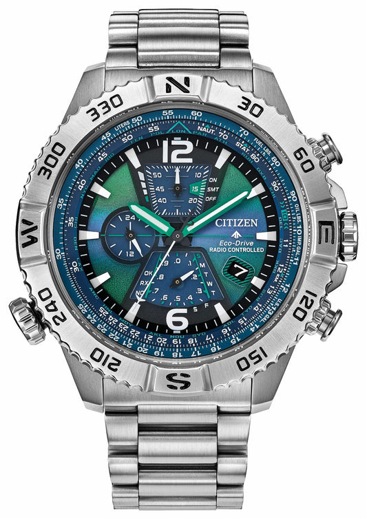 Promaster Navihawk A-T Blue Dial Stainless Steel Bracelet AT8220-55W