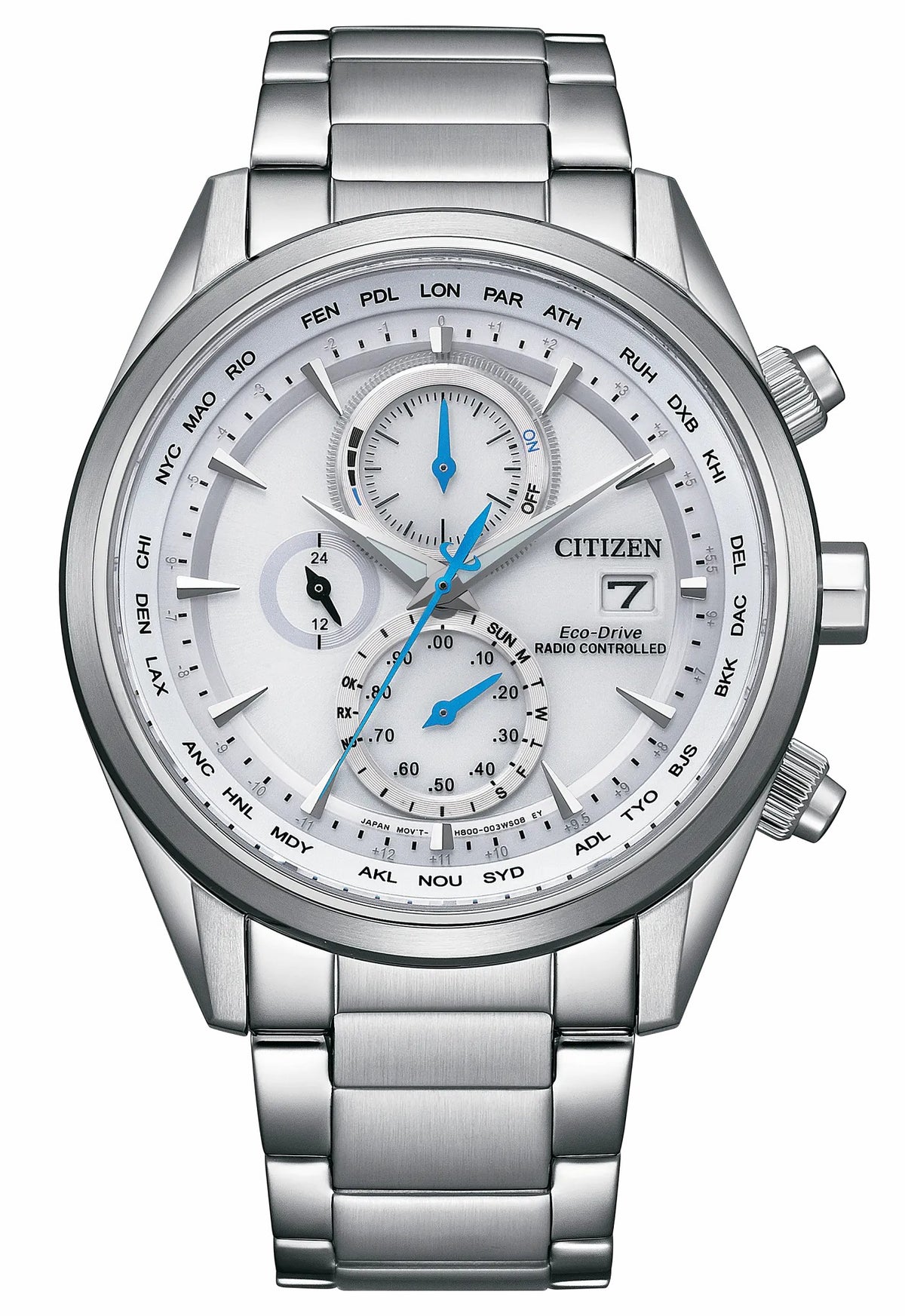 Sport Luxury White Dial Stainless Steel Bracelet AT8260-85A