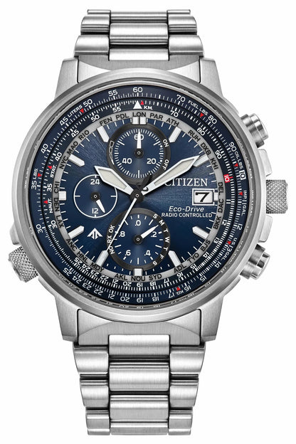 Promaster Navihawk A-T Blue Dial Stainless Steel Bracelet AT8300-58L