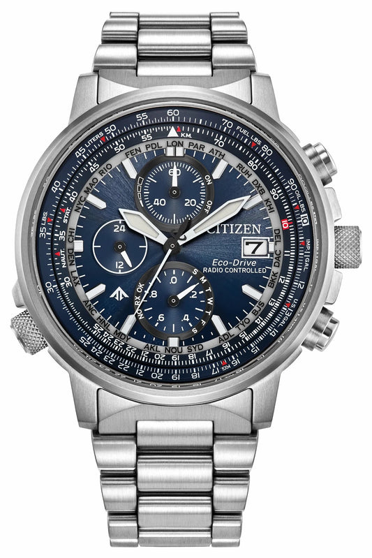Promaster Navihawk A-T Blue Dial Stainless Steel Bracelet AT8300-58L