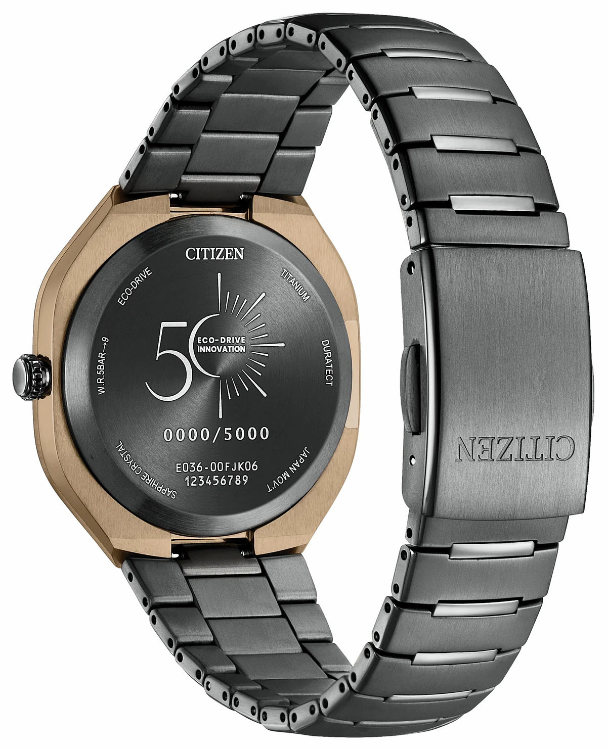 Eco-Drive PHOTON Black Dial Super Titanium with DLC Coating Bracelet BJ6569-59X