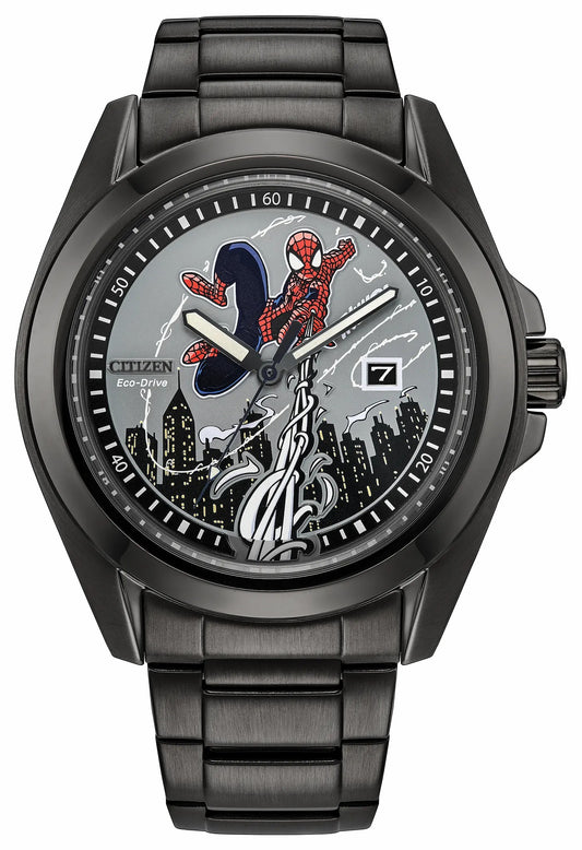 Spider-Man Swings Gray Dial Stainless Steel Bracelet AW1437-61W