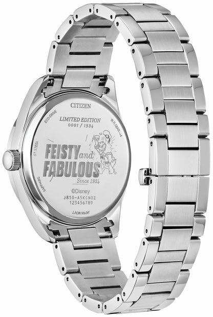 Feisty Donald Duck 90th Anniversary Blue Dial Stainless Steel Bracelet AW1691-66W