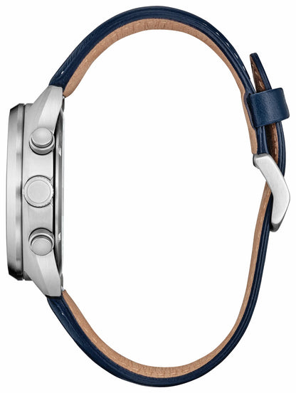 Captain America 85th Anniversary Blue Dial Leather Strap CA7046-46W
