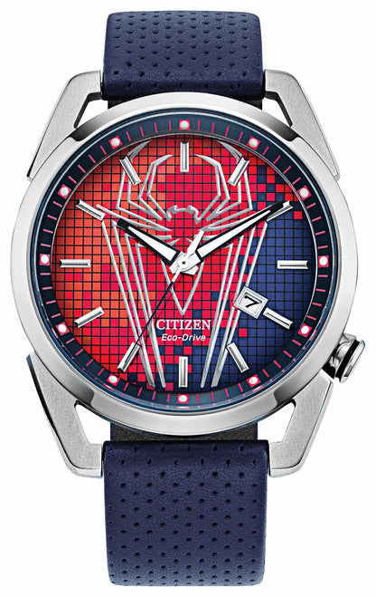 Spider-Man Red Dial Leather Strap AW1680-03W