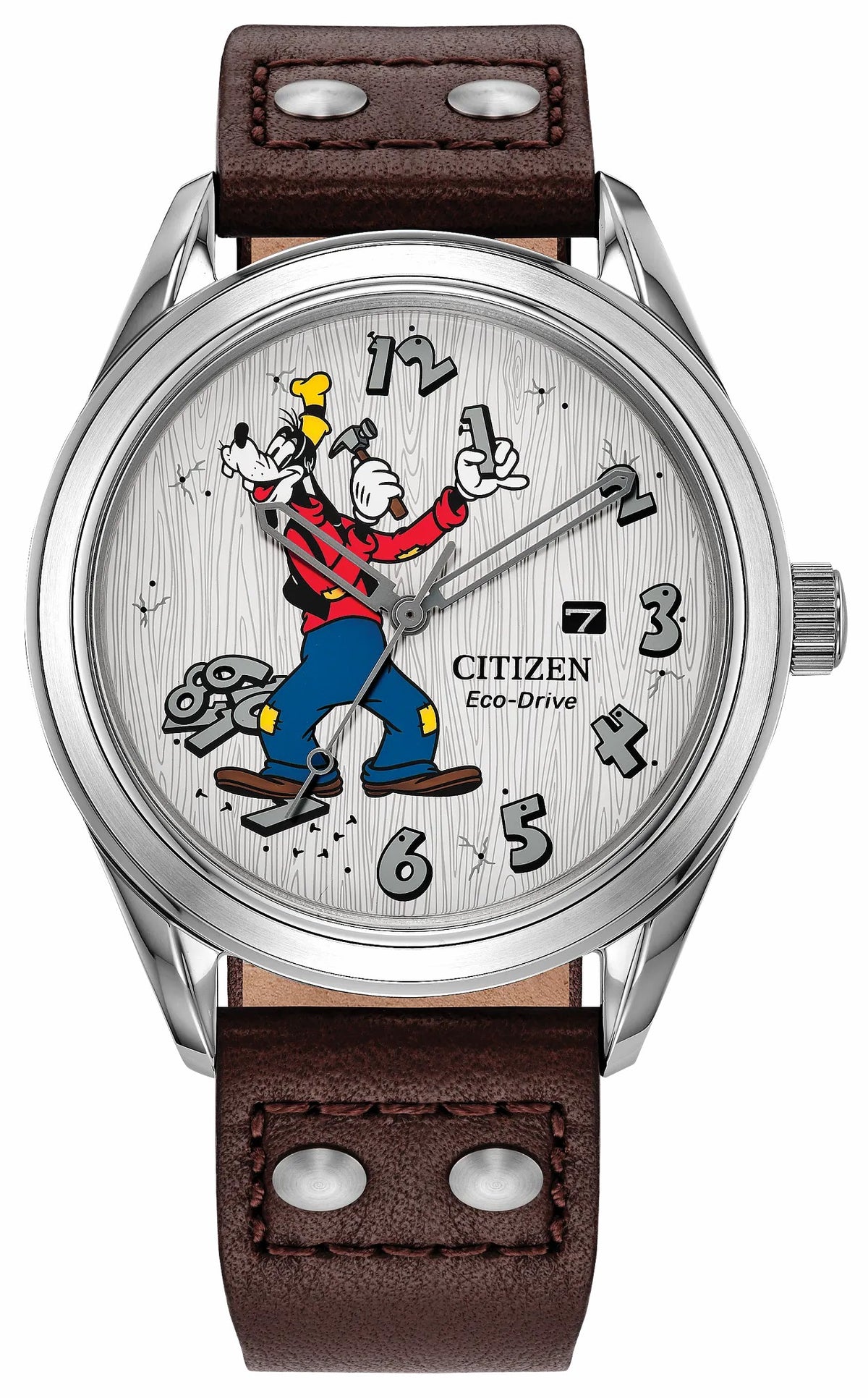 Fix-It Goofy White Dial Leather Strap AW1698-08W
