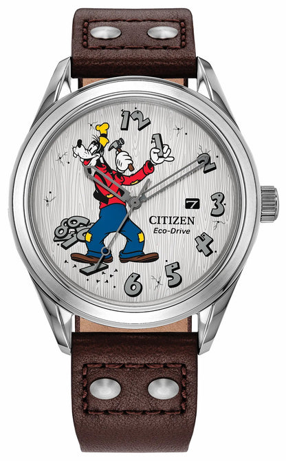 Fix-It Goofy White Dial Leather Strap AW1698-08W