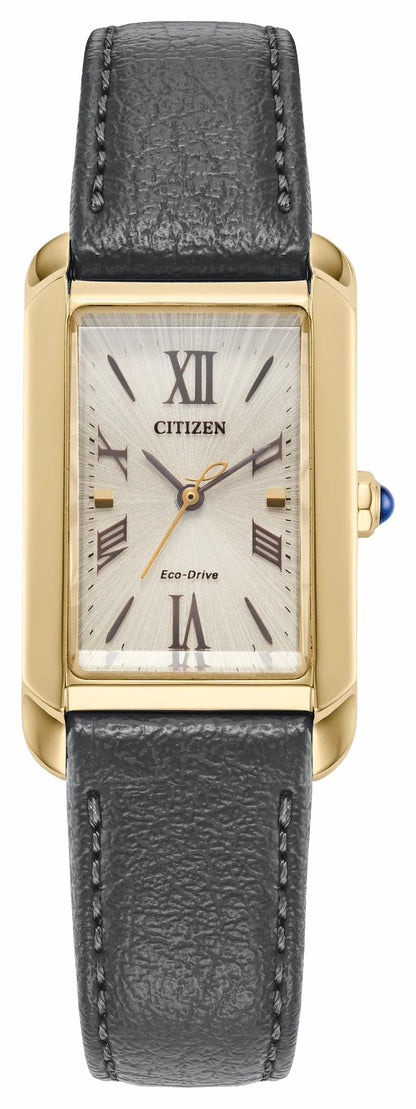 Citizen L Bianca Gold-Tone Dial Apple Leather Strap EW5622-09P