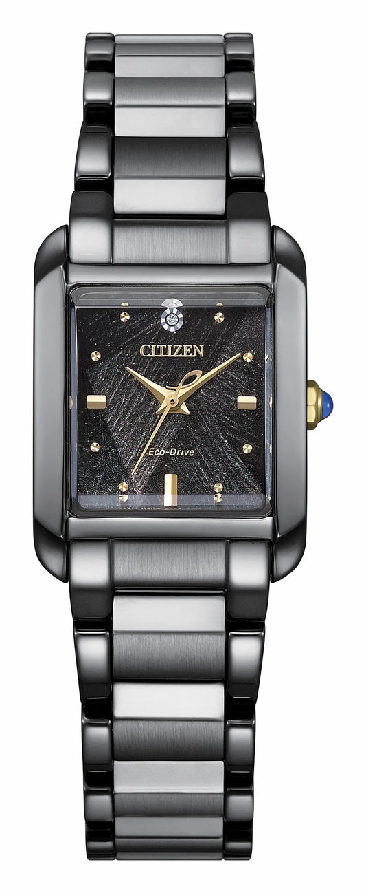 Citizen L Bianca LIGHT in BLACK Black Dial Stainless Steel Bracelet EW5636-55E