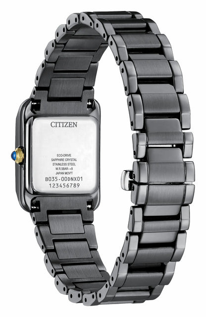 Citizen L Bianca LIGHT in BLACK Black Dial Stainless Steel Bracelet EW5636-55E
