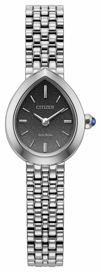 Citizen L Rainell Black Dial Stainless Steel Bracelet EX1550-54E
