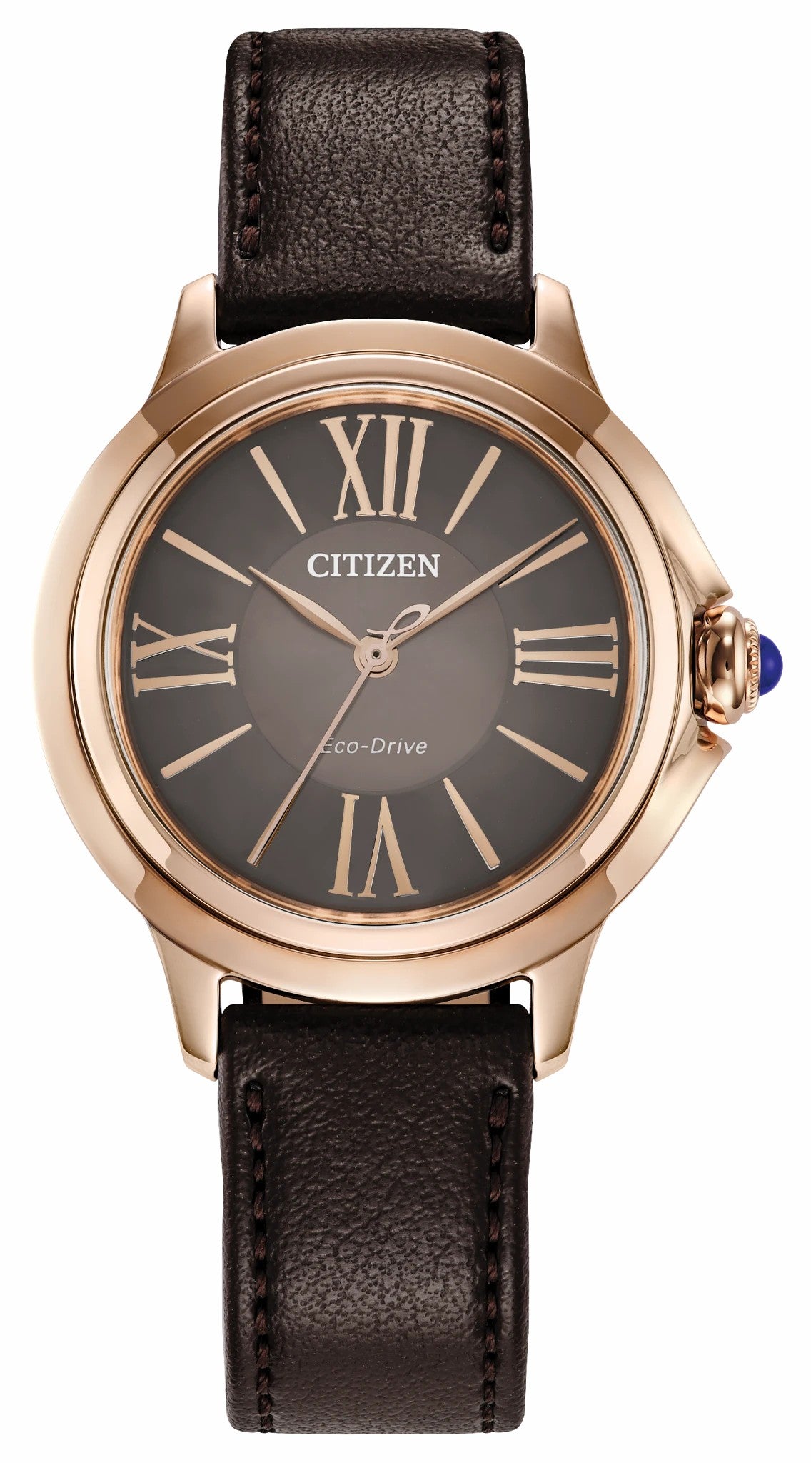 Citizen L Ceci Brown Dial Apple Leather Strap EM1163-09X